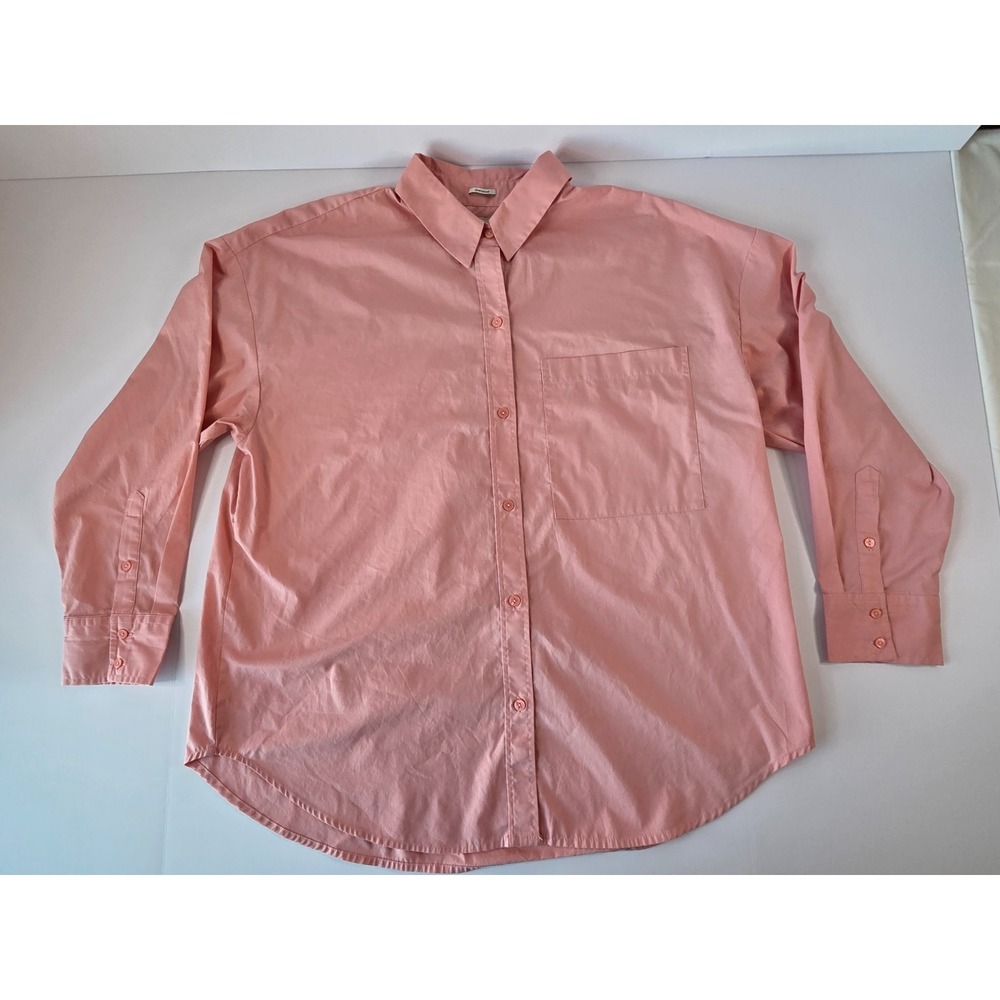 Abercrombie & Fitch Shirt Mens Large Pink Oversized Dress Long Sleeve Business